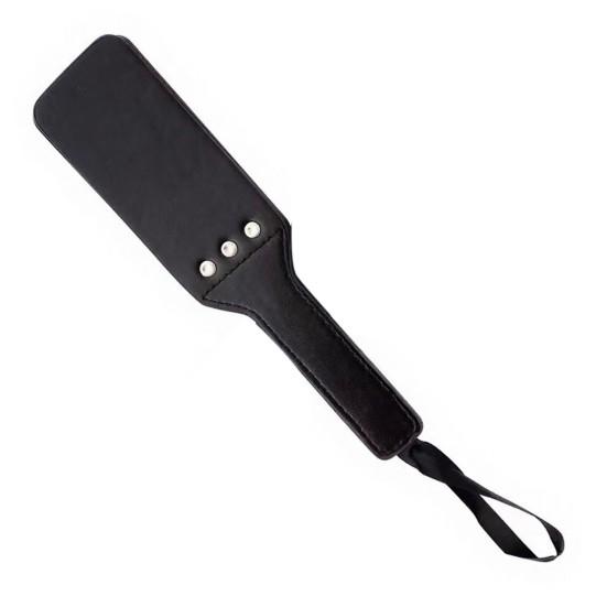 Пат-ракетка из искусственной кожи с заклепками Металлические заклепки Прорезной дизайн Дикий леопардовый принт Удобная рукоятка Ракетка из искусственной кожи A