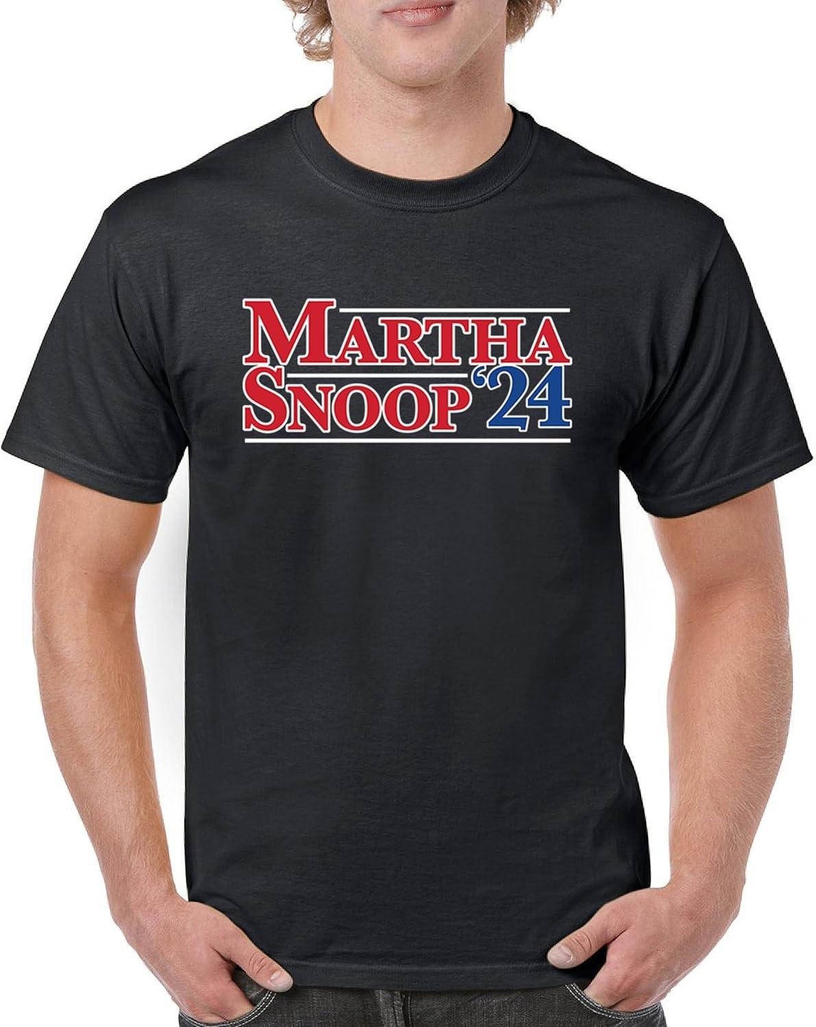 Martha Snoop 2024 for President T-Shirt Funny Election Humor Vote Meme Joke Democrat Republican Men s Tee S