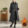 Women's Quilted Long Sleeve Mid-Length Shirt, Casual Cotton Windbreaker Jacket for Autumn & Winter