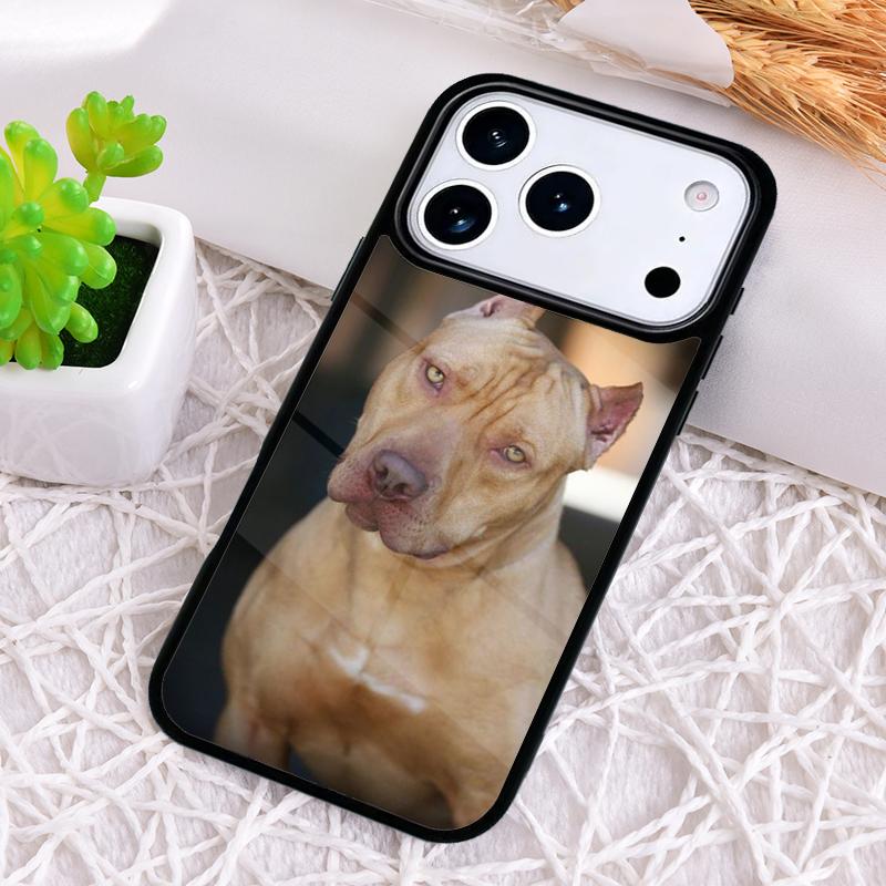 

Pit Bull Lovely Pet Dog Pitbull soft Shockproof Phone Case for iPhone 17 Air 16e 15 11 12 14 13 Pro Max Cover Coque iPhone 13 Pro Max