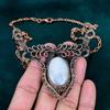 Rainbow Moonstone Necklace Copper Wire Wrapped Jewelry Latest Design Handmade Necklace Gemstone Jewelry Adjustable Copper Necklace Gifts
