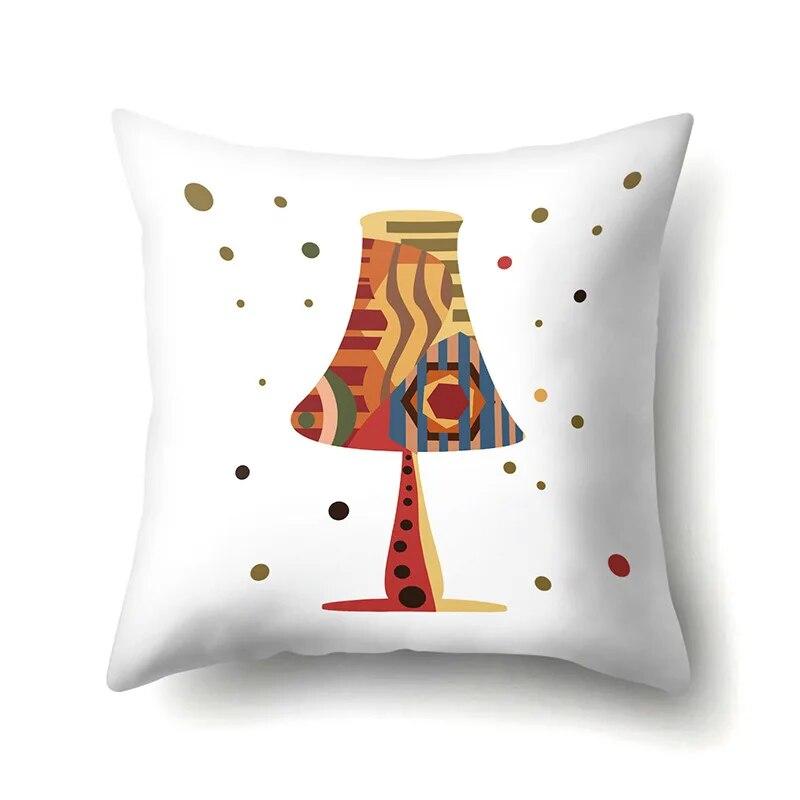 Musical Instrument Knitted Pattern Printed Pillow Cover Sofa