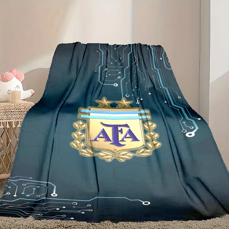 1 Stück Gemütliche Fußballstar Messi Decke, Leichte & Strapazierfähige Druckdecke, Perfekt für Zuhause, Sofa, Bett, Picknick, Reisen, Büro