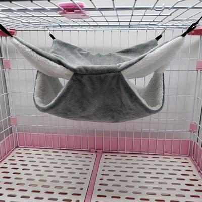 Pet Warm Bed Double-layer Hamster Hammock Thickened Warm Pet Hamster Nest Comfortable Hanging Rat Cage House Winter