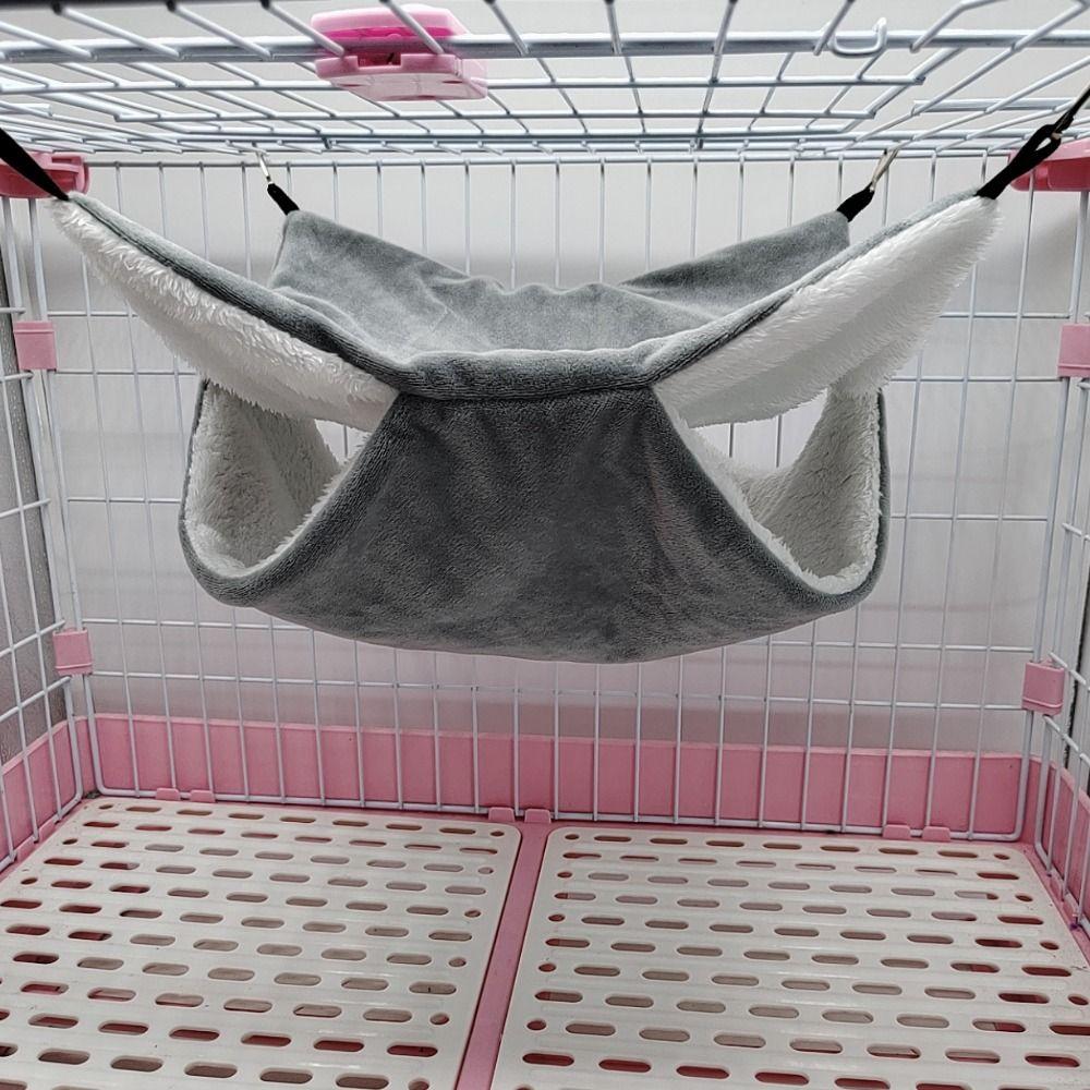 Teplé hnízdo pro křečka, dvouvrstvý spací pytel pro křečka, domeček do klece pro potkana, pro potkana, veverku, křečka