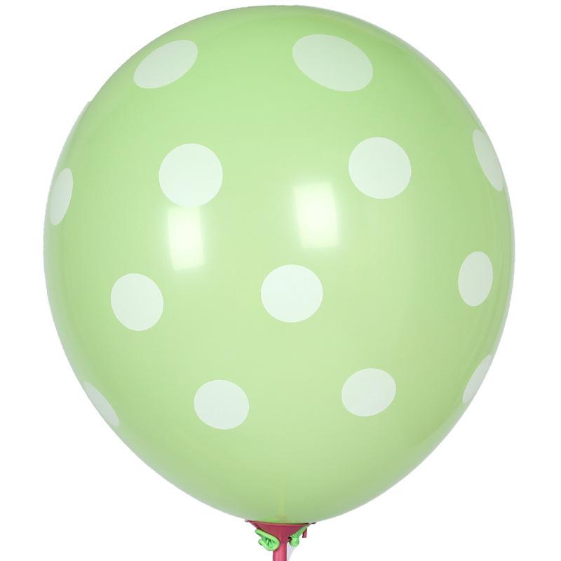 12 Inch Colorful Latex Balloon Birthday Camping Party Children'S Day Polka Dot Print Thickened Balloon