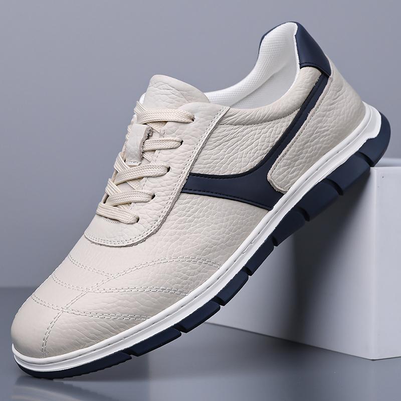 Premium Soft Leather Casual Shoes for Men Suitable for Weekend Trips Sneakers Daily Matching Male Treking Footwear Sports Flats