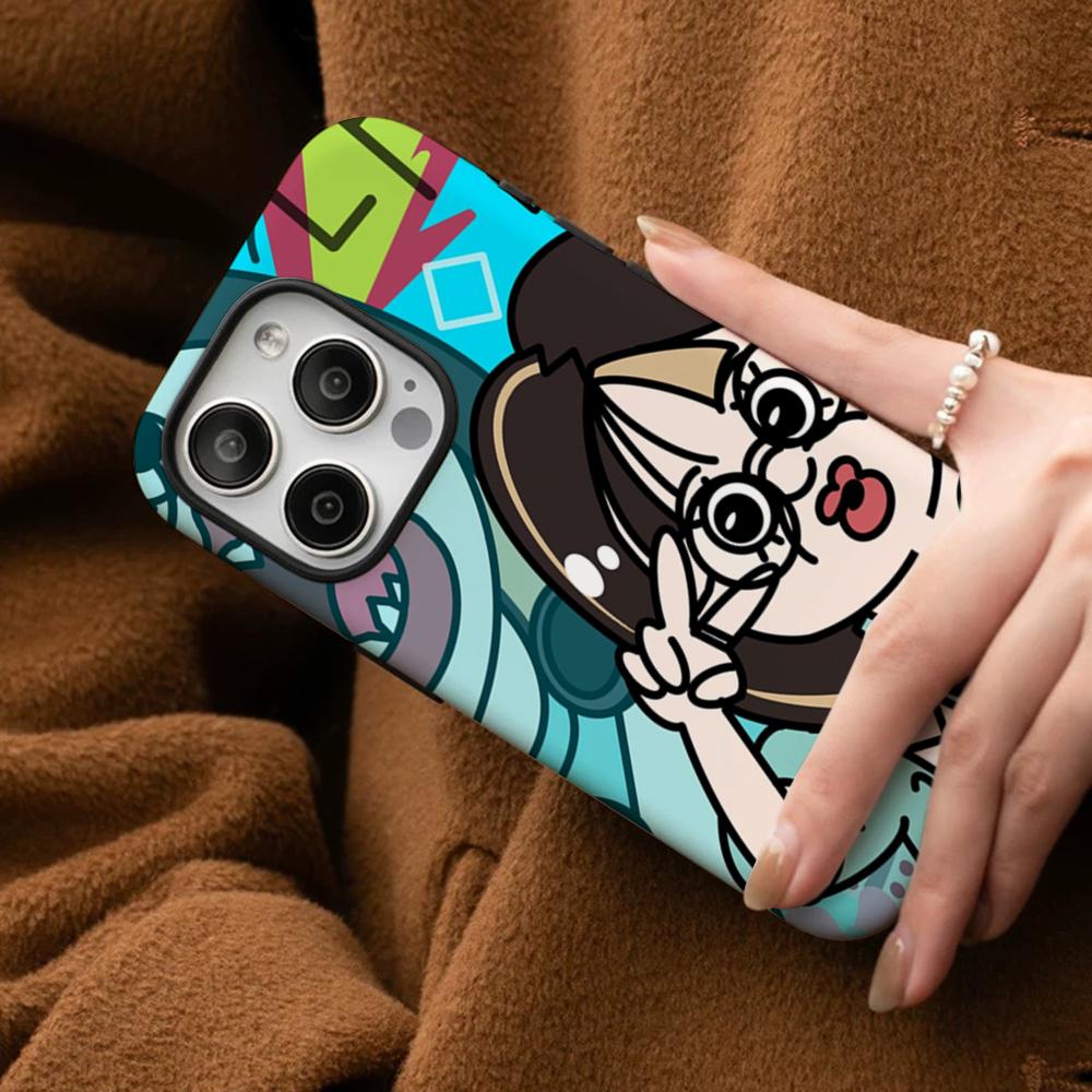 Cartoon Cute Bbang Bbang Phone Case For IPhone 16 15 14 13 12 11 Pro Max Plus Samsung S24 S23 Ultra Glossy HD Hard PC Cover