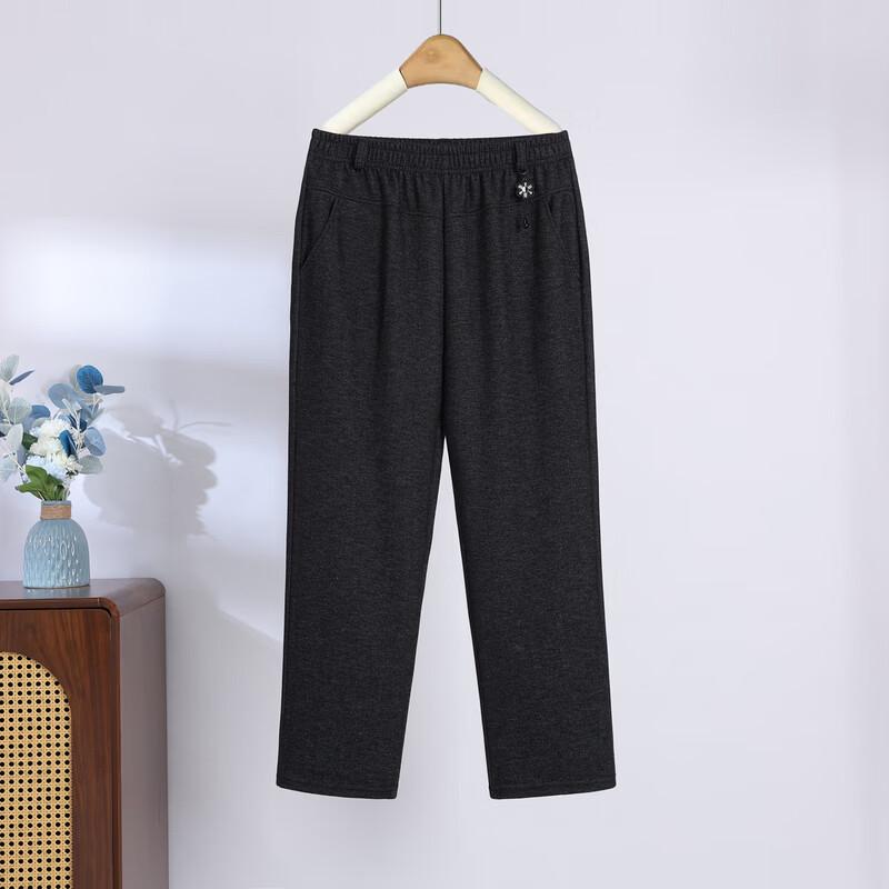 YUZHAOLIN Women's Fleece-Lined Elastic Waist Straight Casual Pants