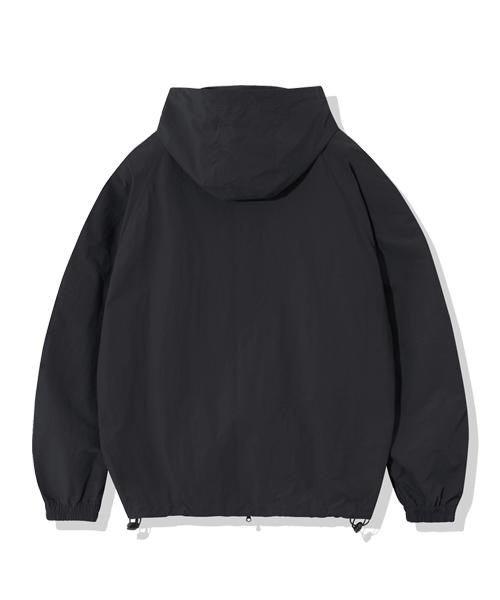 Moderment Two-Way Oversized Windbreaker Jacket_Black