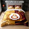 Set Biancheria da Letto Design Galatasaray FC 1 Copripiumino + 2 Federe Morbido Traspirante Biancheria da Letto per la Casa