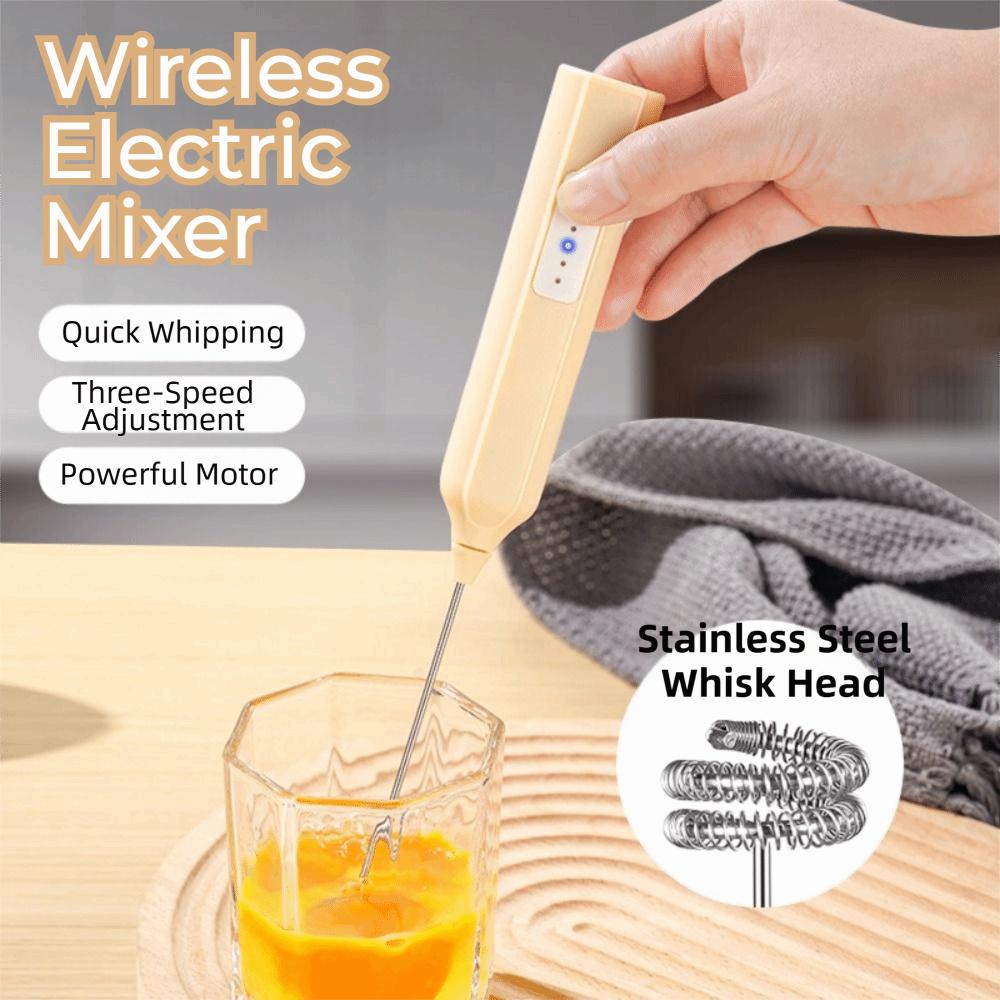 Portable Electric Milk Frother Handheld Handheld Whipper Electric Blender Mixer  Home Kitchen