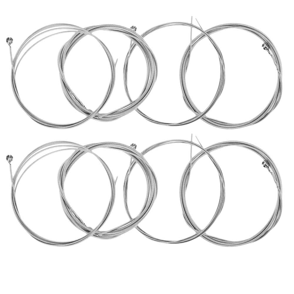 2sets Silver 4 String Bass Guitar Strings Bass Strings Replacement Set  Electric Bass
