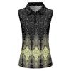 Camiseta de Golf sin Mangas para Mujer con Cuello de Cremallera y Estampado, Camiseta sin Mangas Deportiva para Deportes y Actividades al Aire Libre