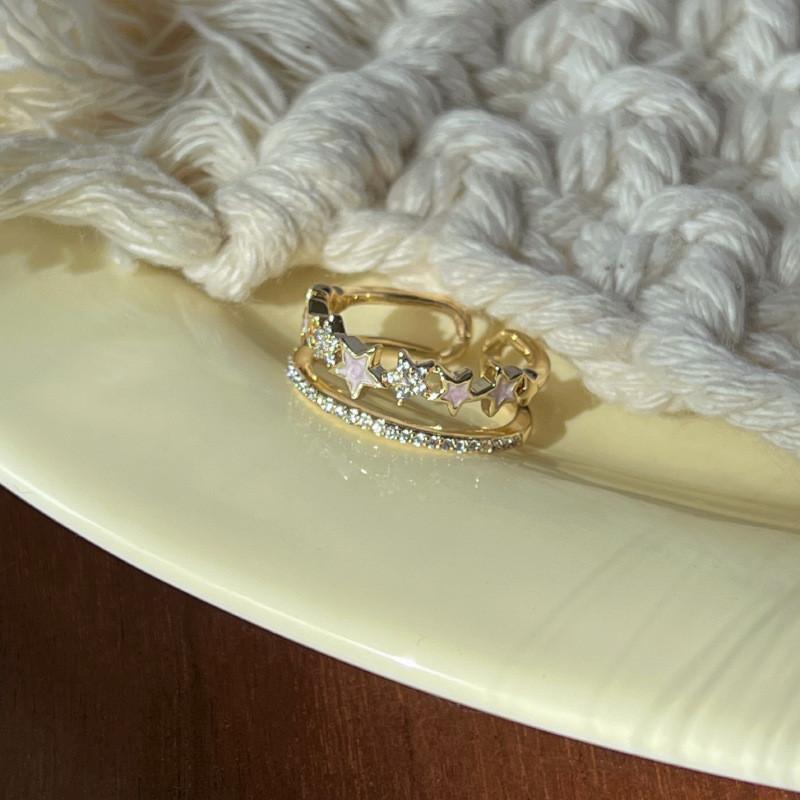 Chic French Style Butterfly Camellia Pearl Ring For Women With Unique Fashionable Appeal And Adjustable Fit