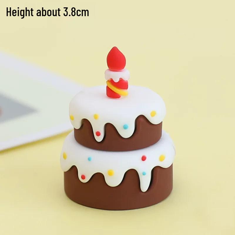 3D Weiche Gummi Mini Cupcake Dekoration Ornamente für Kindergeburtstagsverkleidung