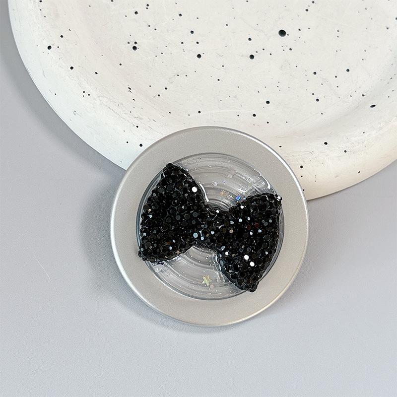3D Rhinestone Bow Phone Holder with Resin Glitter & Magnetic Sticker