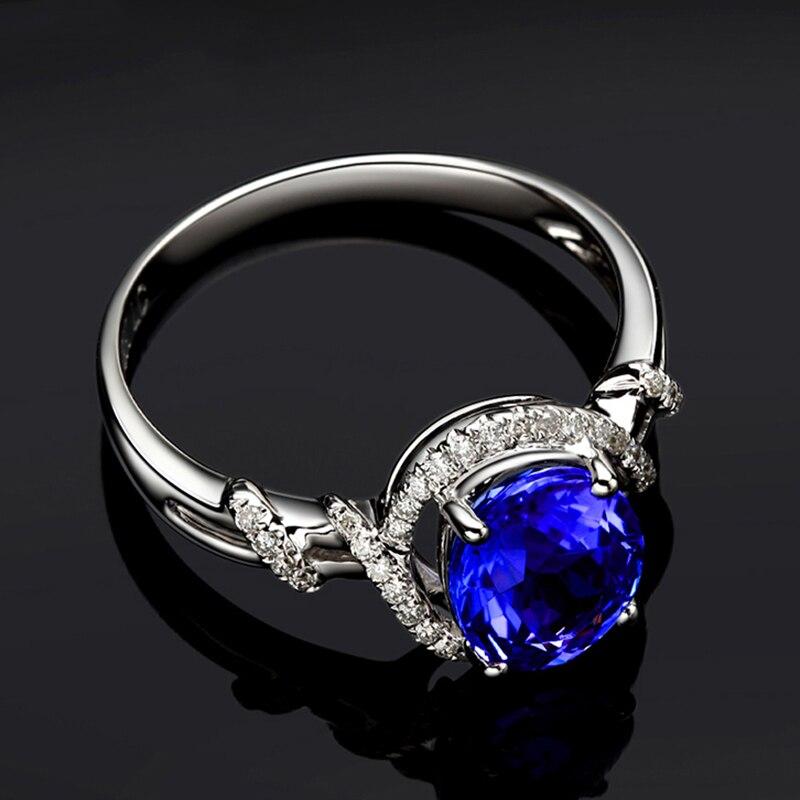 'S Fingerring Blauer Zirkonstein Stein Braut Hochzeit Anlass Fingerring Trendig Modisch Farbe Farbensammlung Party Event Damen Kette