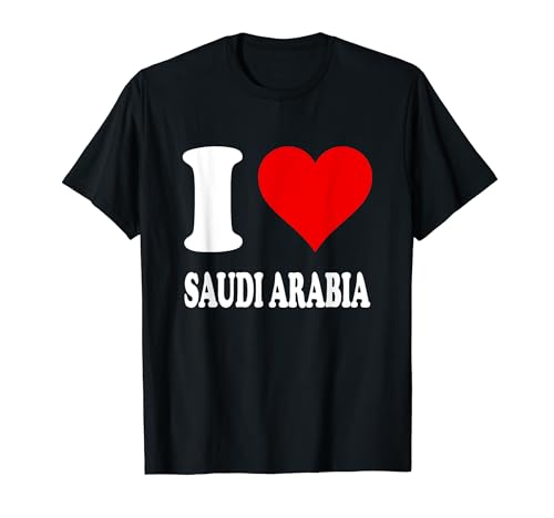 Red Heart I Love Saudi Arabia T-shirt
