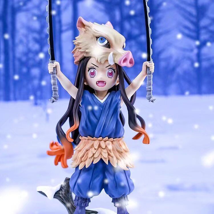 Ghost Slayer Blade You Douzi COS Inosuke Pig Head Standing Anime Hand-made