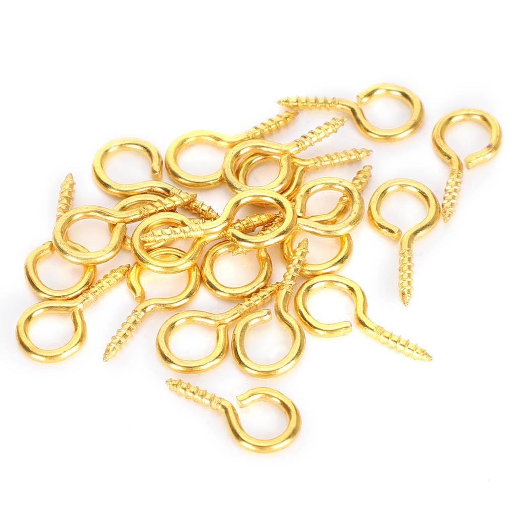 200Pcs Pearl Screw Eye Peg Pin Pendant Connector Screw Spike DIY Making Jewelry Accessorygolden