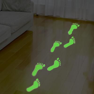 2 blätter/Set Halloween Footprint Aufkleber Glow in The Dark Wasserdichte PVC Abnehmbare