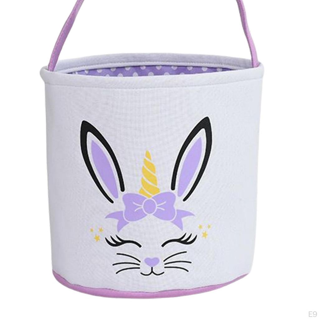 Easter Bunny Bucket Tote Baskets for Candy Gifts