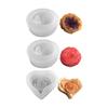 Rose Resin Mold Heart Flower Candle Making Mold Peony Flower Epoxy Casting Mold for DIY Soap Keychain Jewelry Making