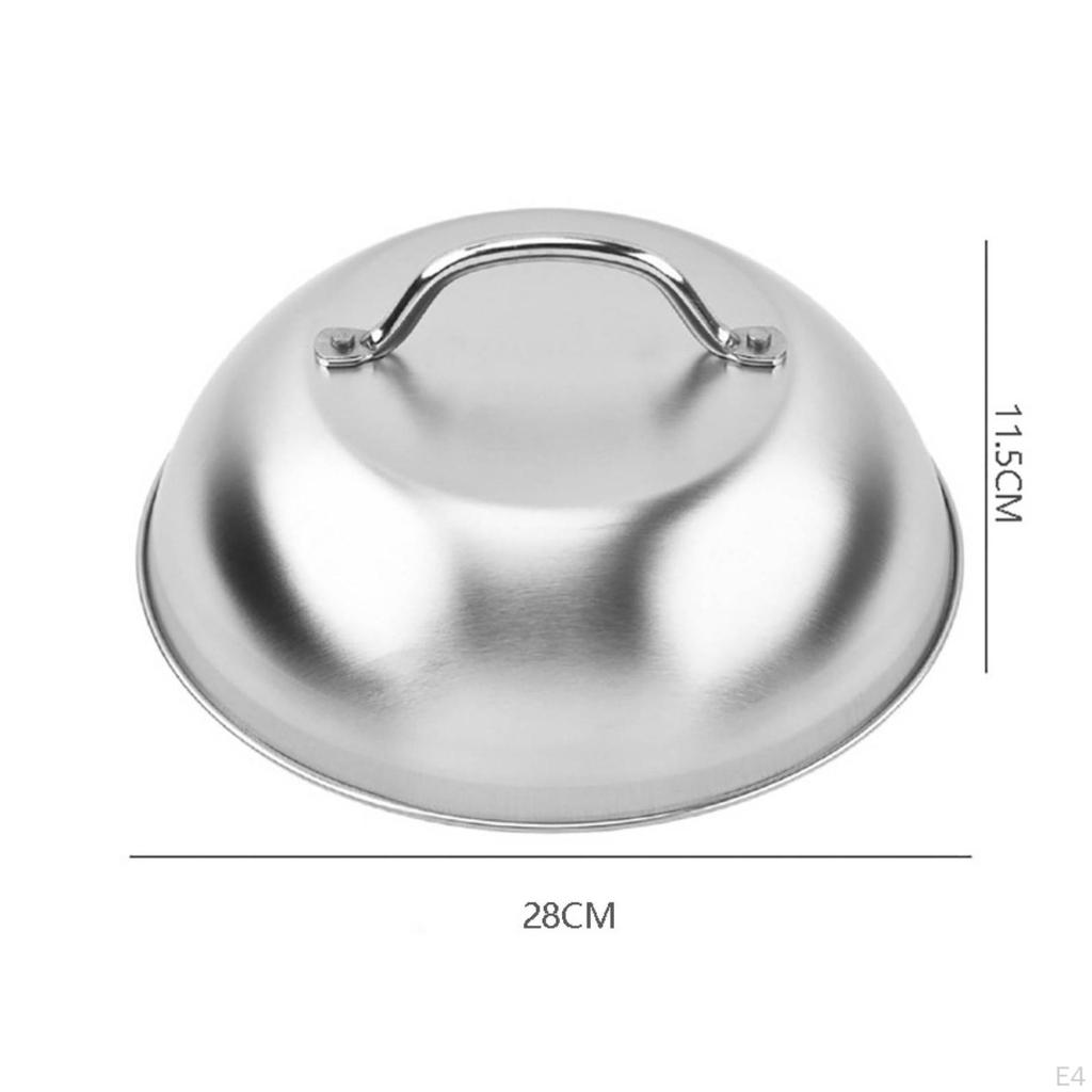 Heat Dome Cover Stainless Steel Melting Flat Surface Basting for Home Cooks, Chefs,