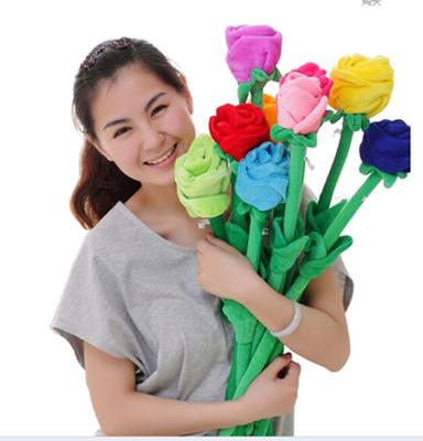 Simulation Rose Plüschtier Kreativer Vorhanghalter Hochzeitsveranstaltungsgeschenk Dekoration Geschenkanhänger Großhandel