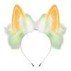 Faux Furs Bunnies Ears Headband Tail Animal Bunnies Costumes for Christmas Halloween Cosplay Party Costume Accessories