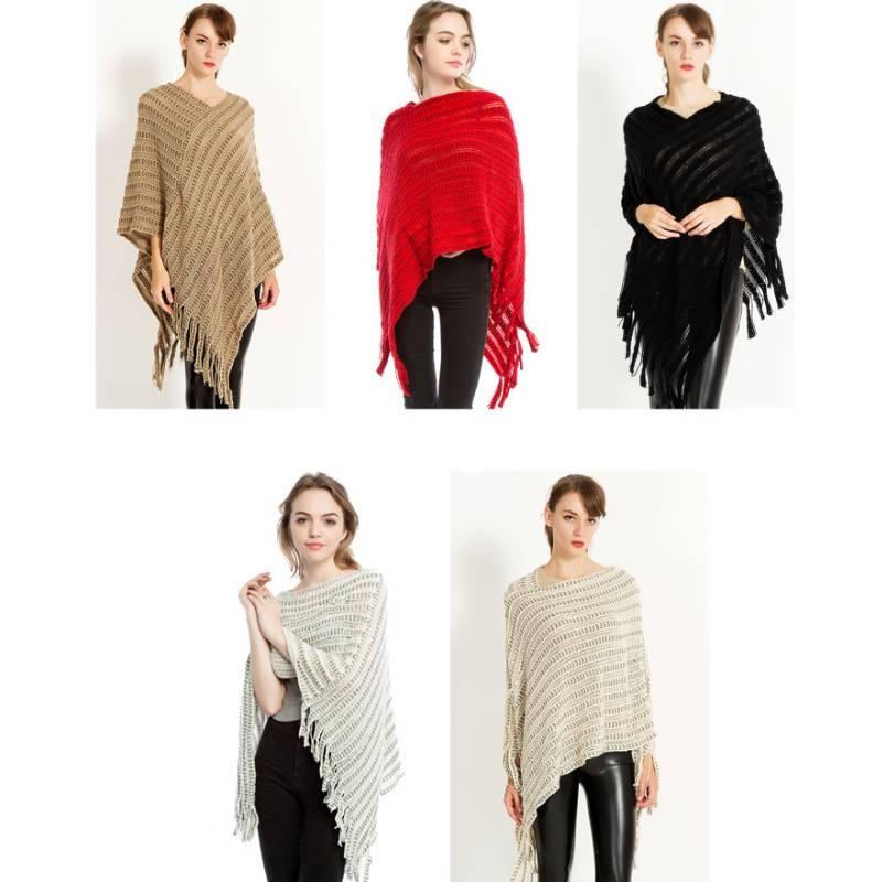 Stylish Winter Scarf And Poncho Versatile Knit Wrap For Women In Cozy Colors