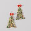 Crystal Xmas Dangle Earrings Star Christmas Bell Pendant Trendy Merry Christmas Earrings  Winter