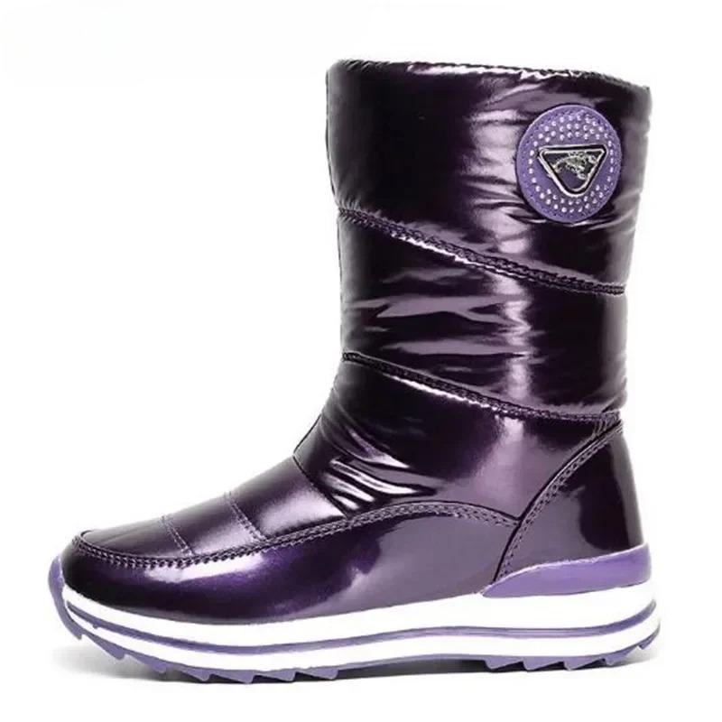 2025 Luxury Waterproof Non-slip Mid-calf Boots Platform Winter Thick Plush Boot Comfortable Women Snow Boots Fashion Botas Mujer