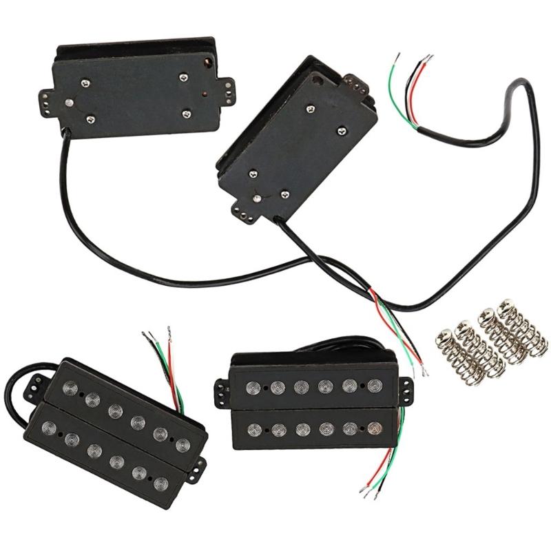 Double Coil Pickups Neck Bridge Replacement Accessory Electric Guitar for Guitar Part Double Coil Pickups Replacement