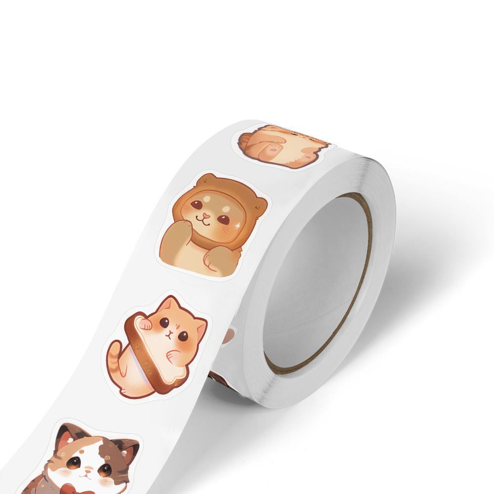 Cute Cat Animal Reward Sticker NEW Motivational Stickers DIY Creative Friendly Campus Office Self-adhesive Label