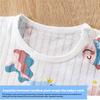 Kids Cotton Pajama Set Summer 3/4 Sleeve Sleepwear Soft & Breathable Loungewear for Boys and Girls