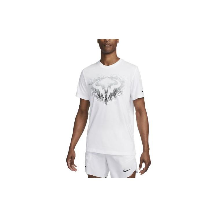 Nike T Shirts Men's White Crew Neck Moderate Straight Fit FJ1504-100