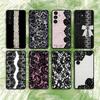 Black Lace Print New Hot Phone Case For Samsung Galaxy S21 22 23 24 S25 Ultra PlusS20 FE S10 Plus  Cover Funda