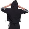 adidas Logo Casual Hooded Striped Windbreaker Jacket Women Jacket Black GN2811