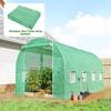 Greenhouse film 4 x 2 m, waterproof garden film with door, 8 windows, UV protection, tear-resistant polyethylene green