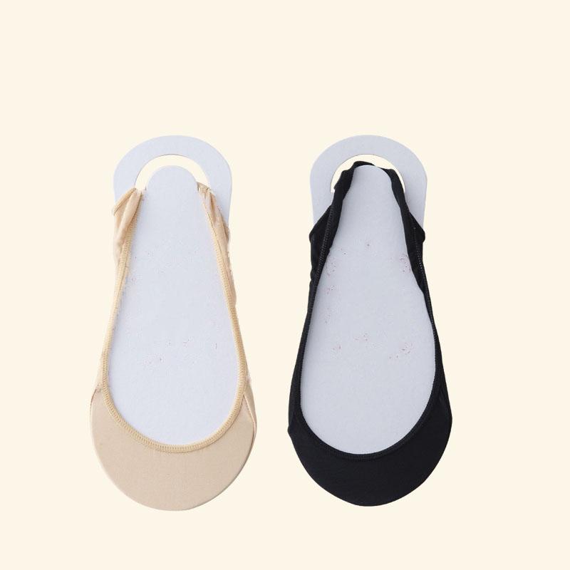 1 par Ultratunna Osynliga Lågskurna Halkfria Silkesstrumpor för Högklackade Skor Isilke Tunna Halvhandflats Hängselstrumpa Tofflor