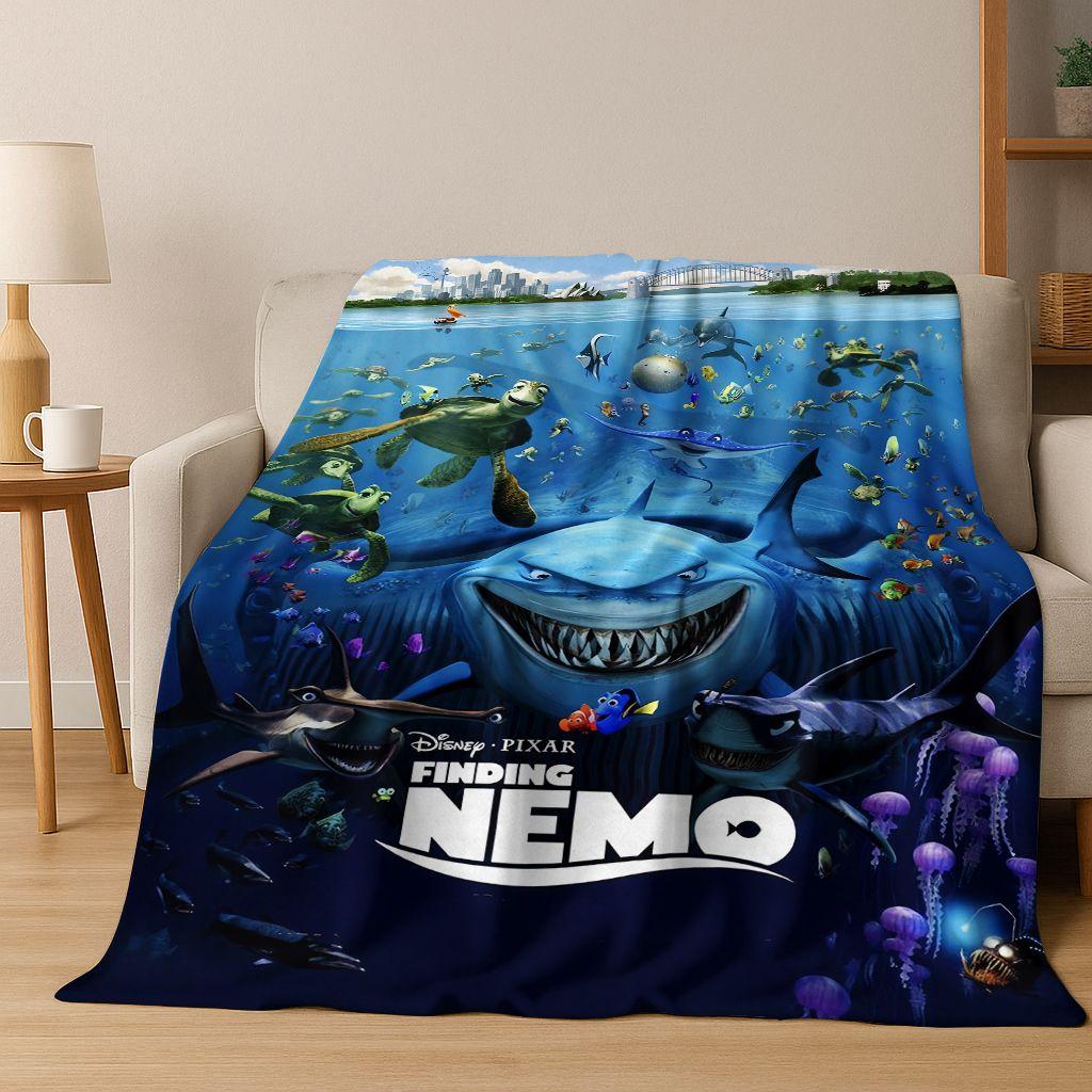 HD Cartoon Finding Nemo Underwater World Flannel Blanket,Warm and Cozy Soft Throw Blanket for Home Bedroom Bed Sofa Picnic Cover