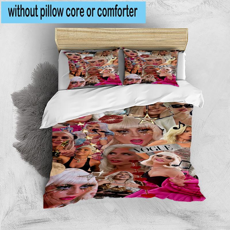 3PCS pop Lady music 3pcs Bedding,Including 3PCS Duvet Cover And 2pcs Pillowcases Perfect for Christmas,Ideal for Bedroom, Dormitory