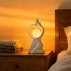 Minimalist Couple Night Light Ceramic Couple Statue Holding The Lamp Abstract Art Couple Figurine Nightlight for Home Bedroom Nightstand Decoration