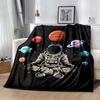 1pc Astronaut Printing Lightweight Flannel Blanket, Comfortable and Warm Blanket, for Camping Sofa Bed and Couch Office, In All Seasons