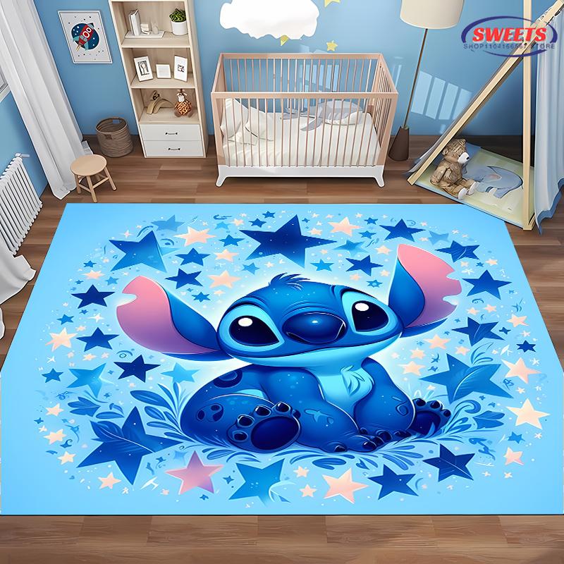 DYWAN NR 4 z motywem Disney Lilo & Stitch! Dywanik do sypialni, salonu, pod łóżko, antypoślizgowy, wykwintny wystrój domu, trwały, można prać w pralce