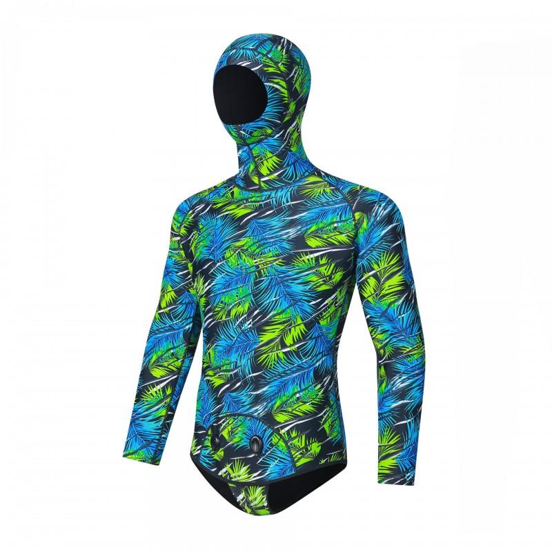 Muta separata in neoprene da 3 mm Uomo Donna Mimetica con cappuccio Apnea Surf Pesca subacquea Immersioni profonde Salvataggio Calda