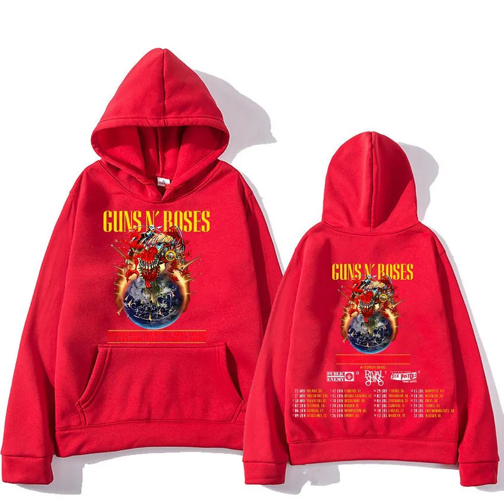 Guns N Roses Tour 2025 Hoodie Retro Street Style Pullover
