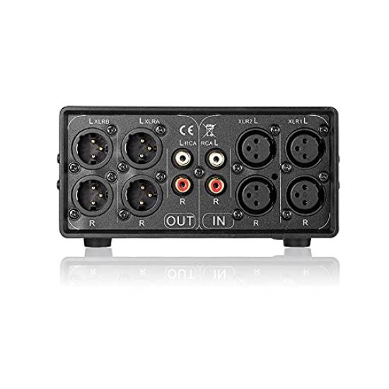 MC3 Passive Stereo Audio Selector Box Balanced Converter 3-IN-3-OUT XLR/RCA